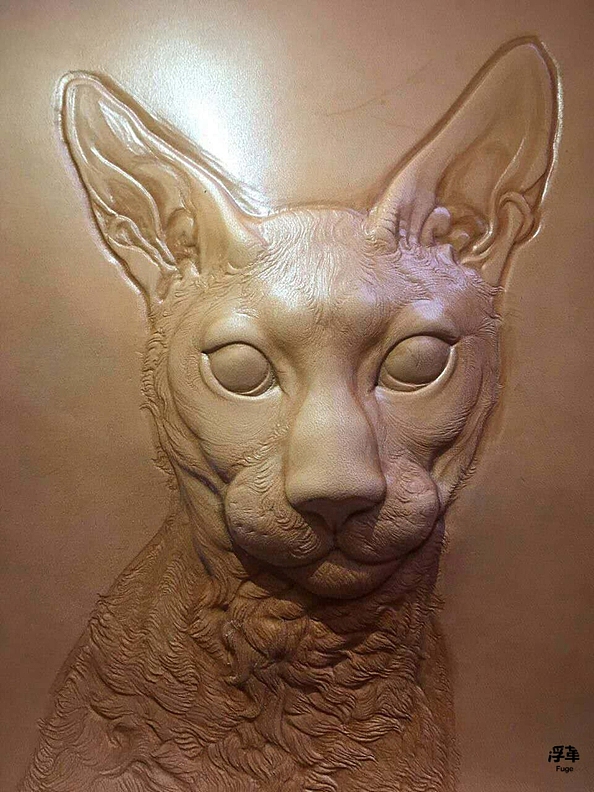 立体动物猫皮塑（图ZOTExNTU5MDg=） - 工艺品设计 - 站酷设计师浮革皮艺原创素材 - 站酷ZCOOL