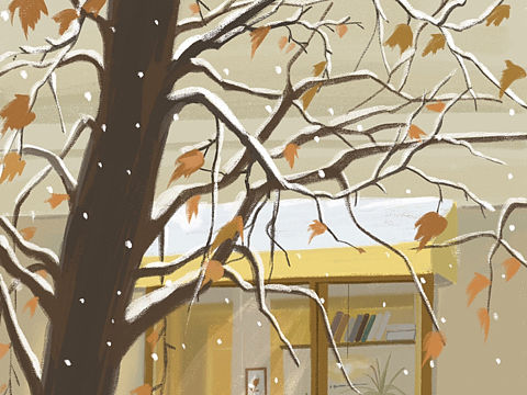 飘雪的午后｜ 附procreate插画教程+绘画思路
