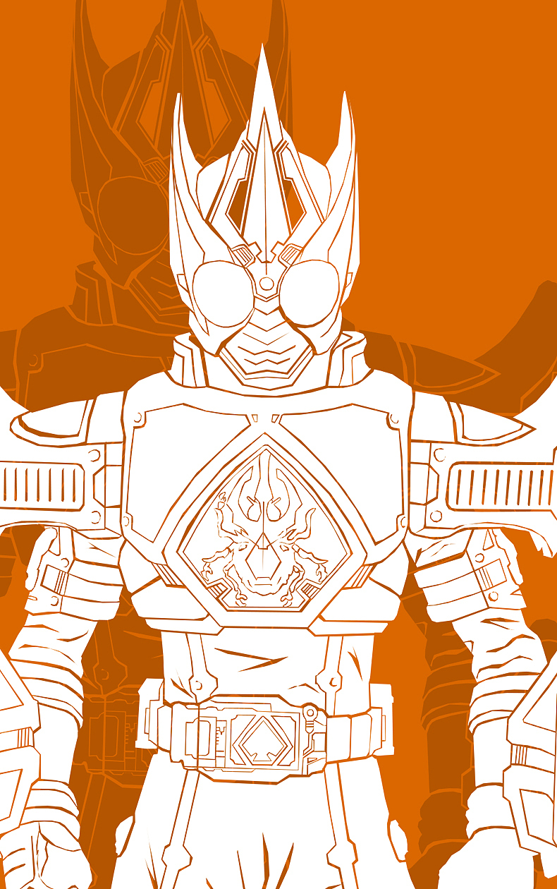 假面骑士剑剪影壁纸