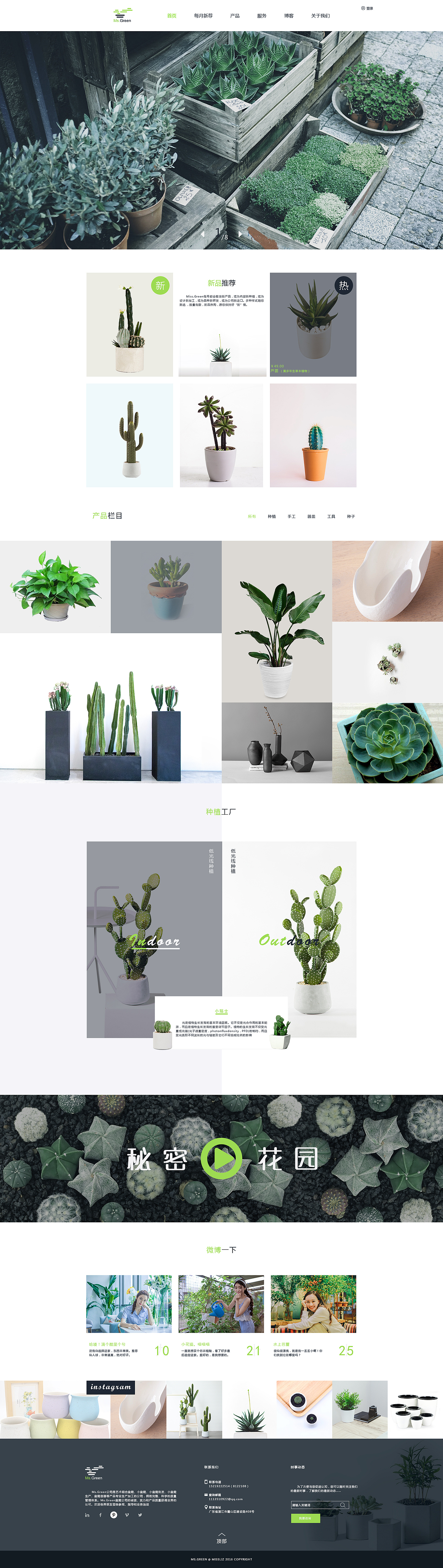 Miss.Green企业网站设计