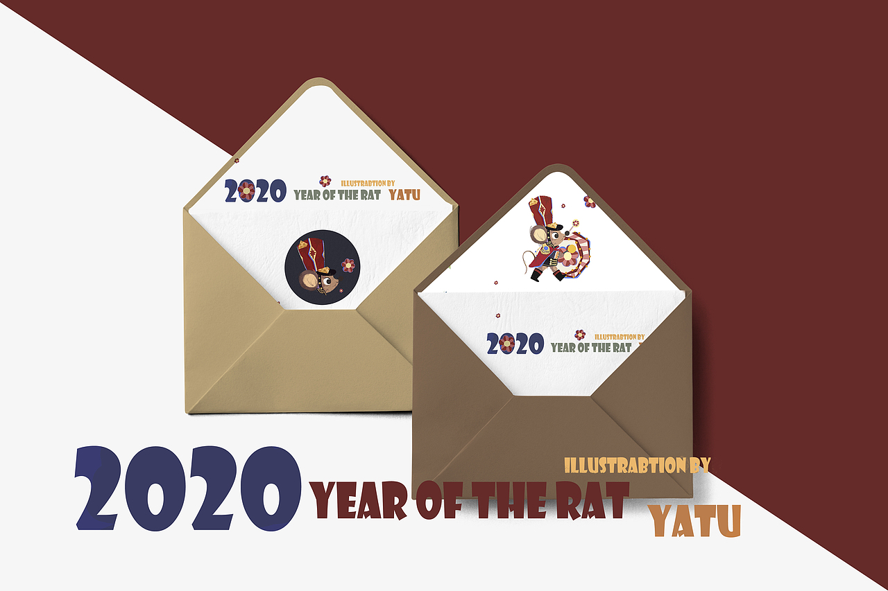 鼠年插画（图ZMTk0Mjg5MjAw） - 商业插画 - 站酷设计师牙兔YATU原创素材 - 站酷ZCOOL