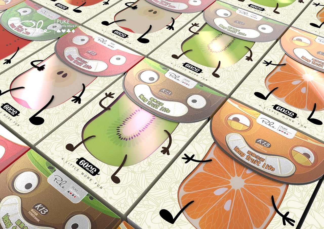 普客水果移动电源 | 包装设计