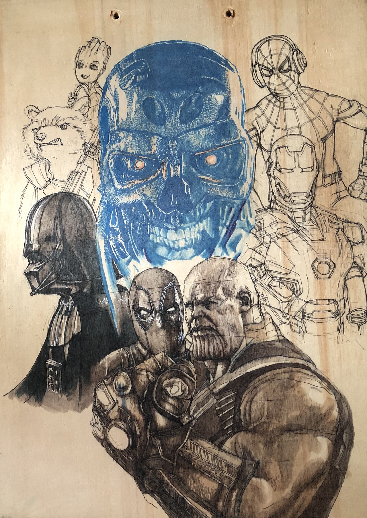 手绘练习，个人喜欢的影视角色。