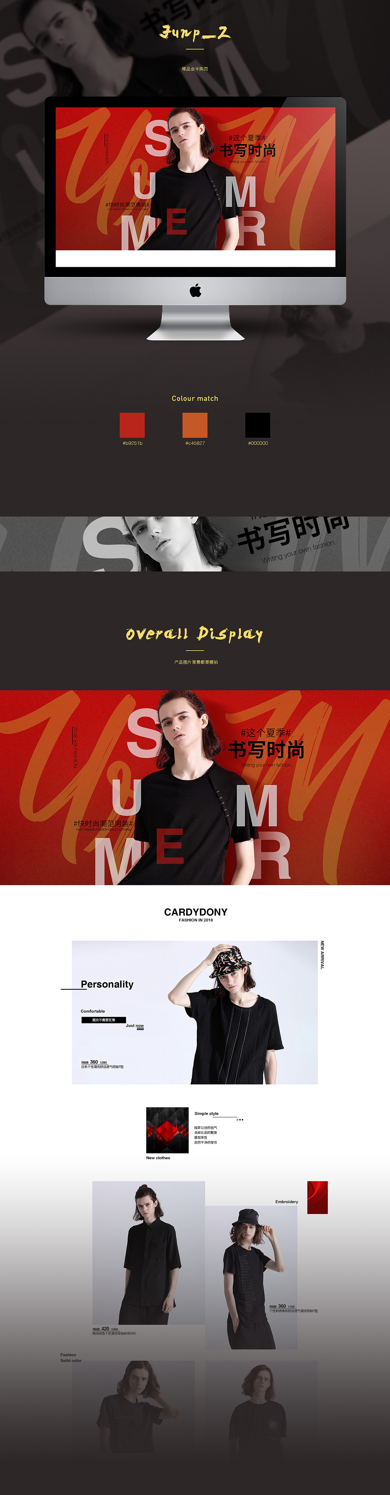 2018男装页面整理--唯品会半购页合集