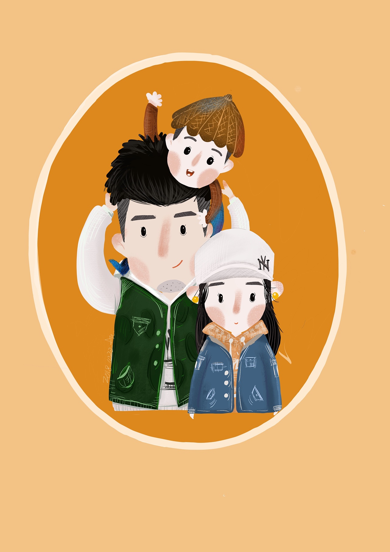 我的一家|插画|儿童插画|丁小又 - 原创作品 - 站酷 (zcool)