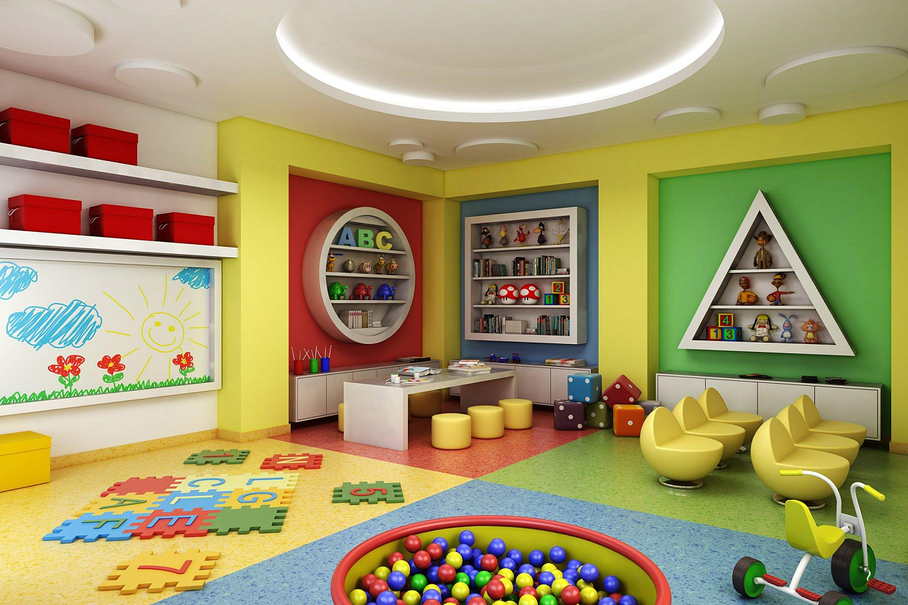 现代幼儿园效果图 - 效果图交流区-建E室内设计网