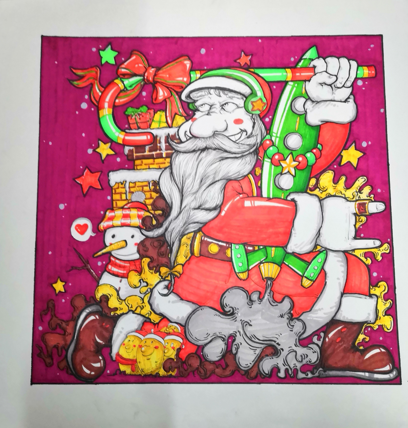 想题目比画画难.