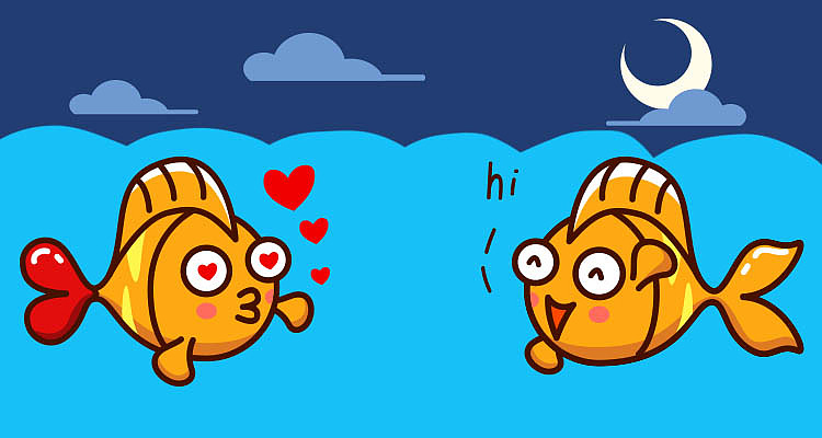 金鱼的emoji表情图片