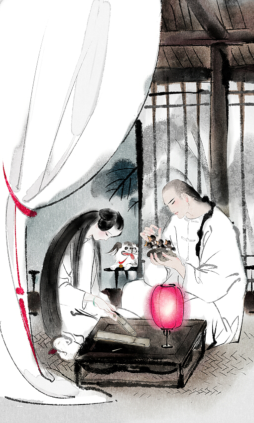 秋灯琐忆（图ZMTQxMTQ0Njg0） - 商业插画 - 站酷设计师尧立原创素材 - 站酷ZCOOL