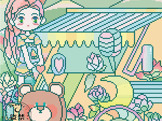 原创像素风 | 夏日花车