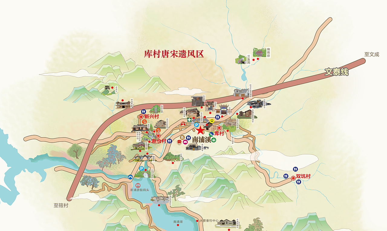 三上设计 | 2020年度 旅游景区手绘地图 作品集锦（图ZMjQ3MjU0NDg4） - 艺术插画 - 站酷设计师黑川创意企划设计原创素材 - 站酷ZCOOL