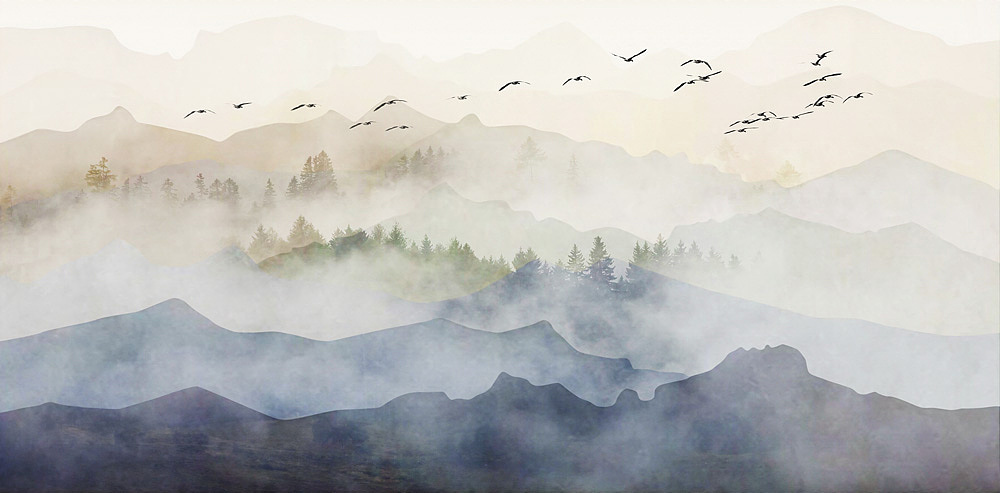 2022新山水（图ZMjc2NTU0ODE2） - 生活用品 - 站酷设计师新中式纱画图库原创素材 - 站酷ZCOOL