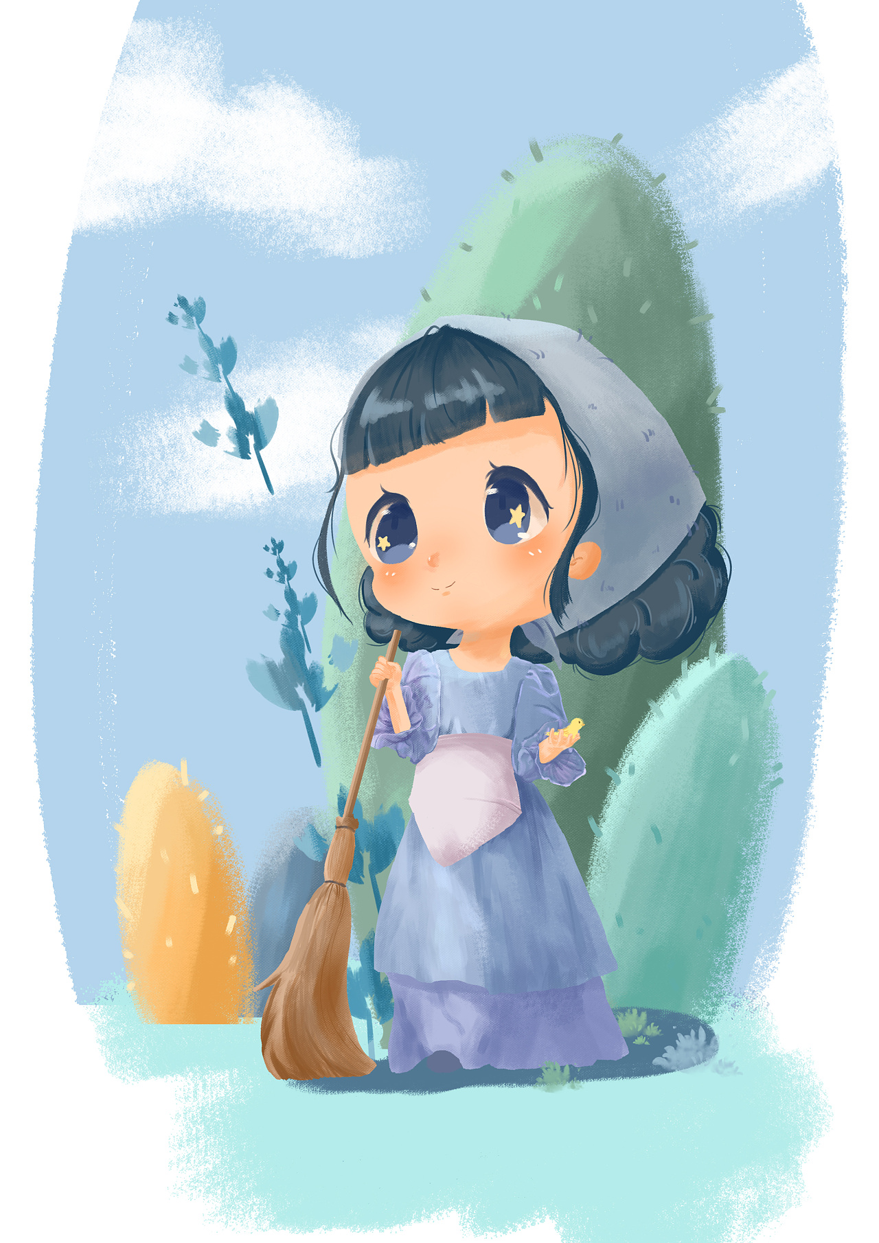 灰姑娘|插画|儿童插画|硬糖手册 - 原创作品 - 站酷 (zcool)