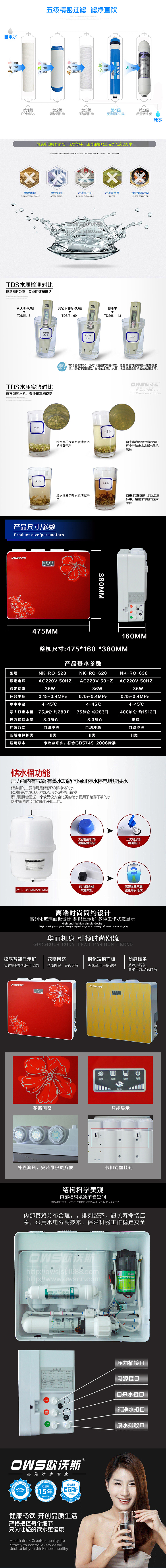 净水器详情页纯水机详情页欧沃斯净水机