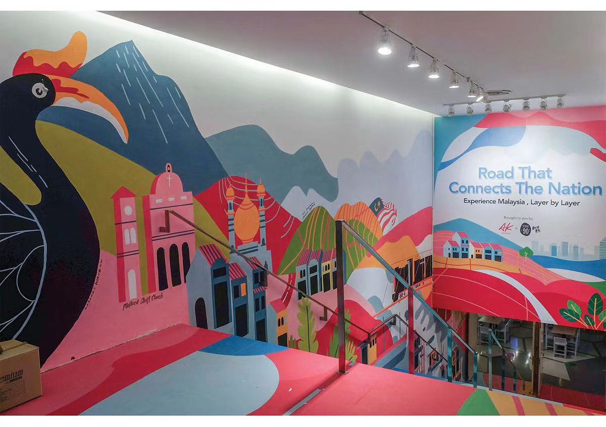 深圳墙绘手绘餐厅饭店健身房文化墙酒店室内外壁画