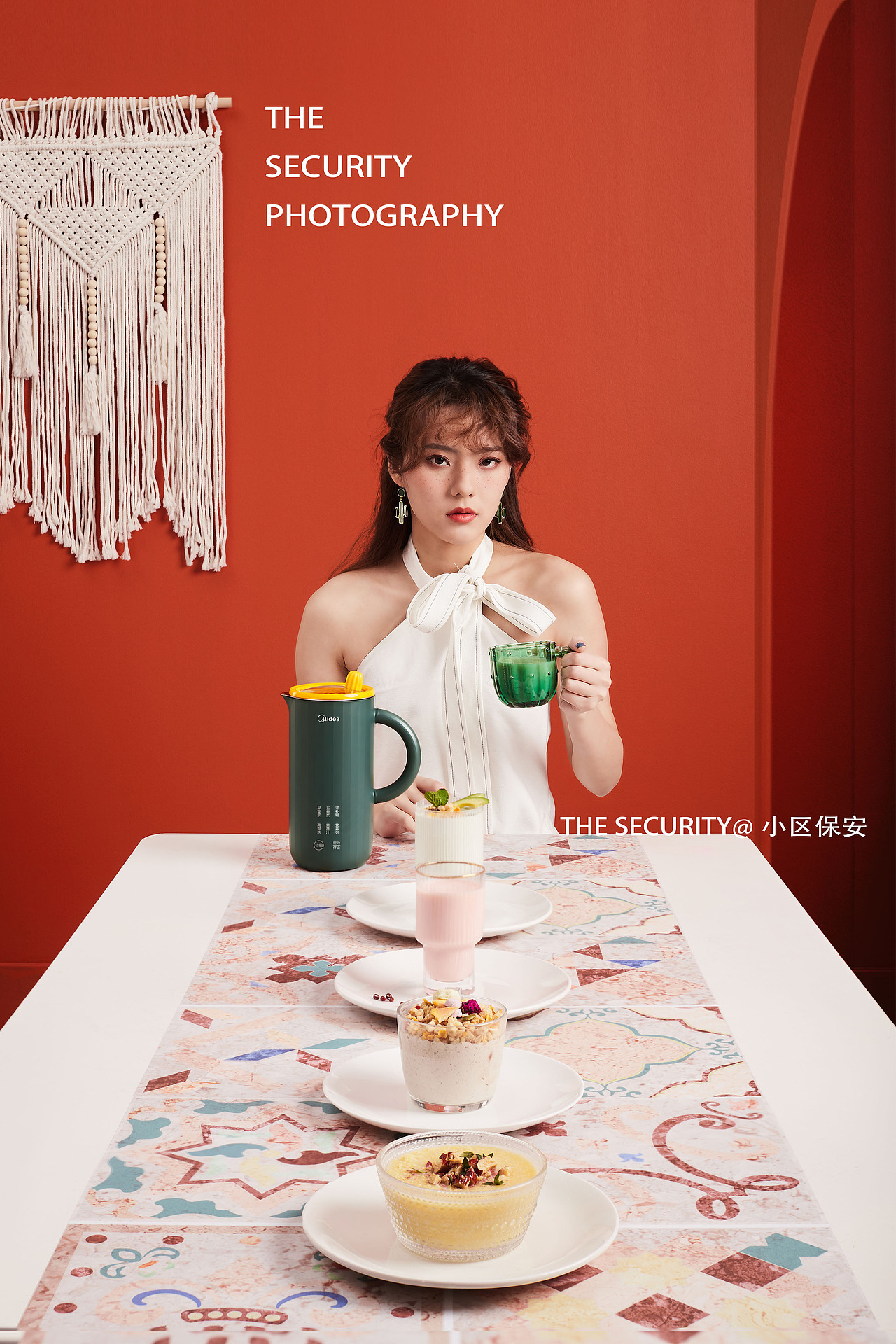 美的仙人掌豆浆机平面拍摄