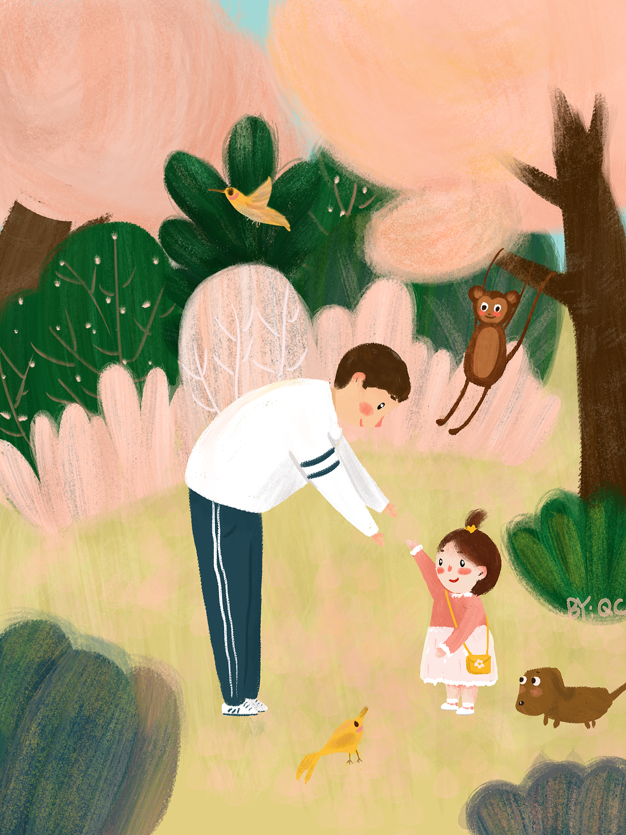 爸爸宝宝去郊游