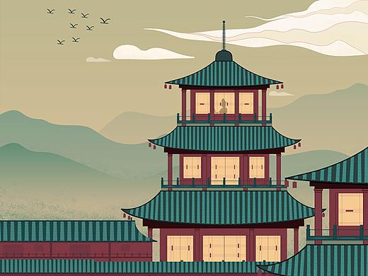 矢量插画练习-建筑