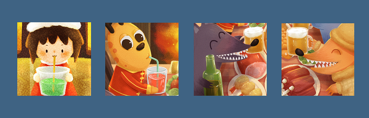 【“圣誕老人”】X【“小紅帽”】（圖ZMjM2ODY0NDY4） - 繪本 - 站酷設(shè)計(jì)師菜花妖妖原創(chuàng)素材 - 站酷ZCOOL