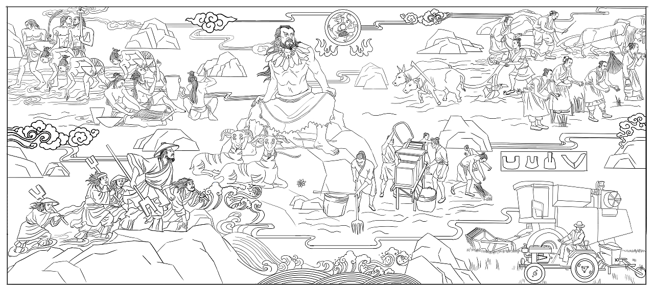 农耕文化主题浮雕设计（图ZMTU1ODcyODIw） - 新锐潮流插画 - 站酷设计师Song浮雕雕塑设计原创素材 - 站酷ZCOOL