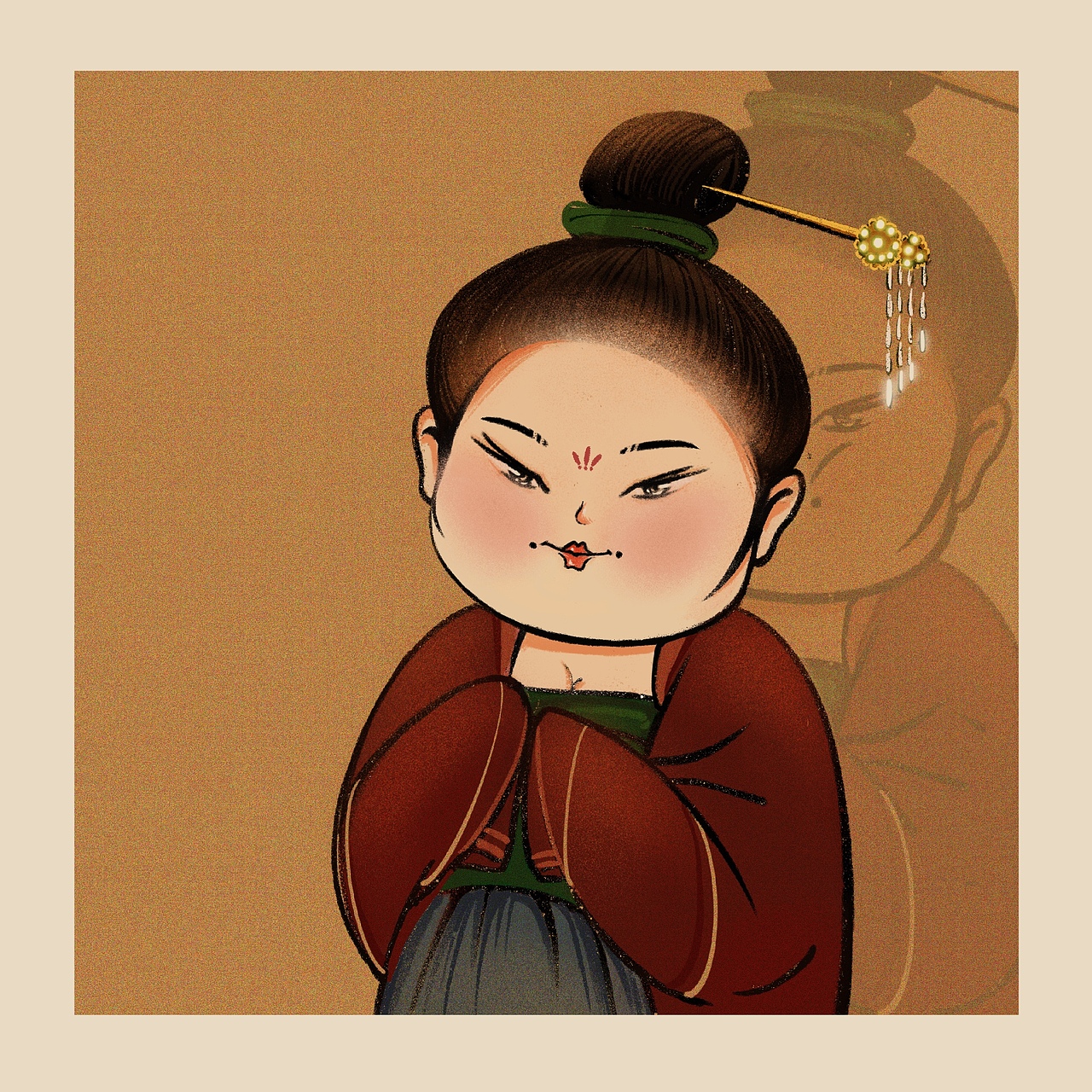 唐代美人QQ版（图ZMjAxODY0MzI4） - 创作习作 - 站酷设计师董哞哞原创素材 - 站酷ZCOOL