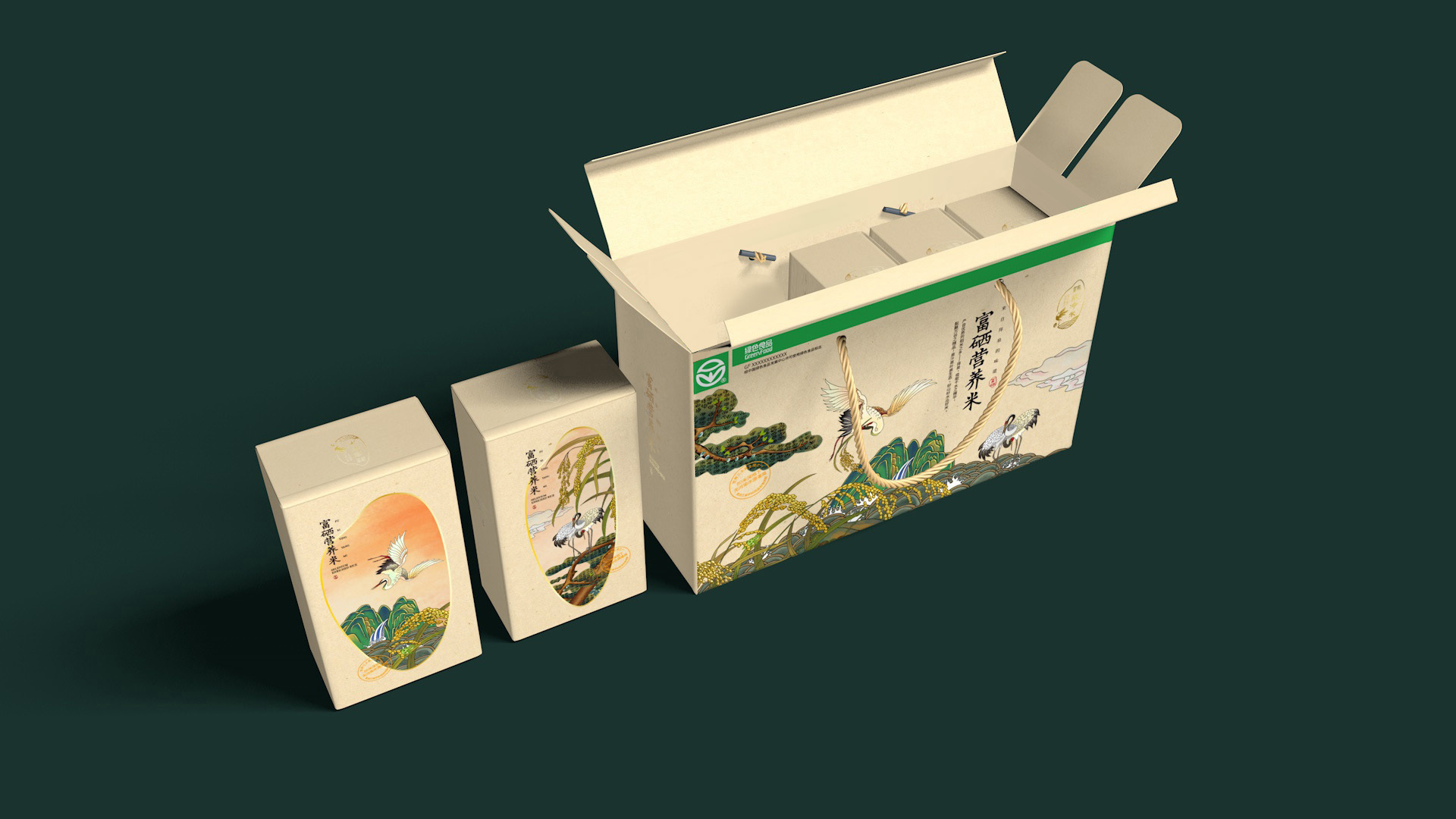 富硒鹤泉净米包装手提盒