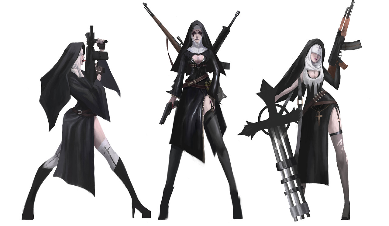 暴力修女|插画|游戏原画|亦政亦邪_原创作品-站酷zcool