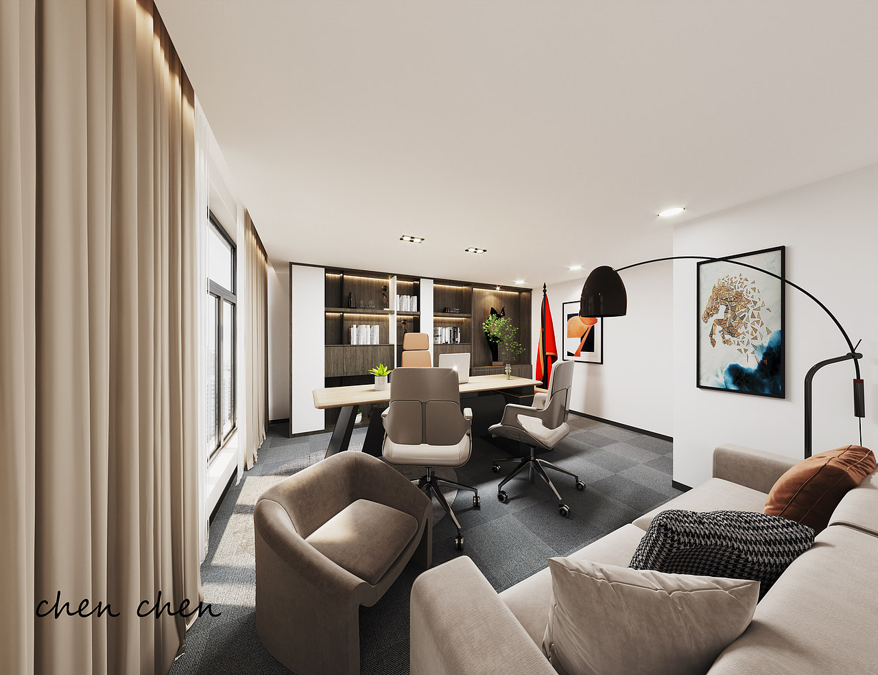 星夜设计 | 线性的律动,炽造办公室改造