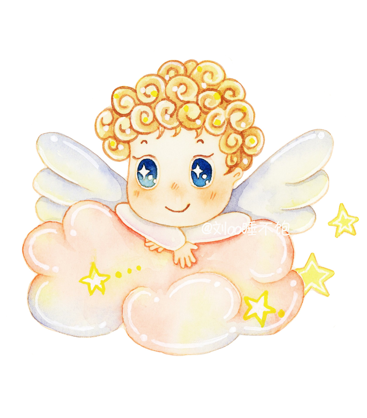 小天使|插画|创作习作|刘00睡不饱 - 原创作品 - 站酷 (zcool)