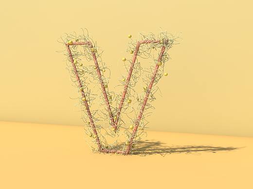 C4d-v字母