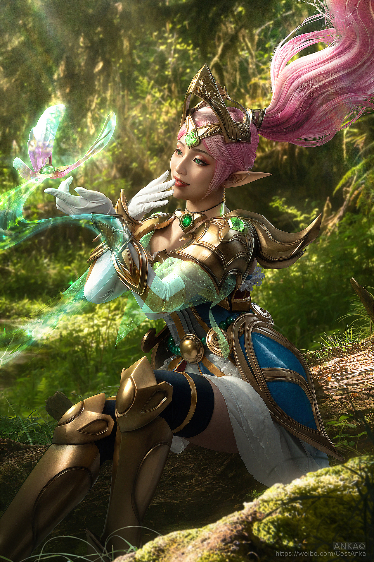 英雄联盟风女皮肤:女帝·迦娜 cosplay合成摄影后期