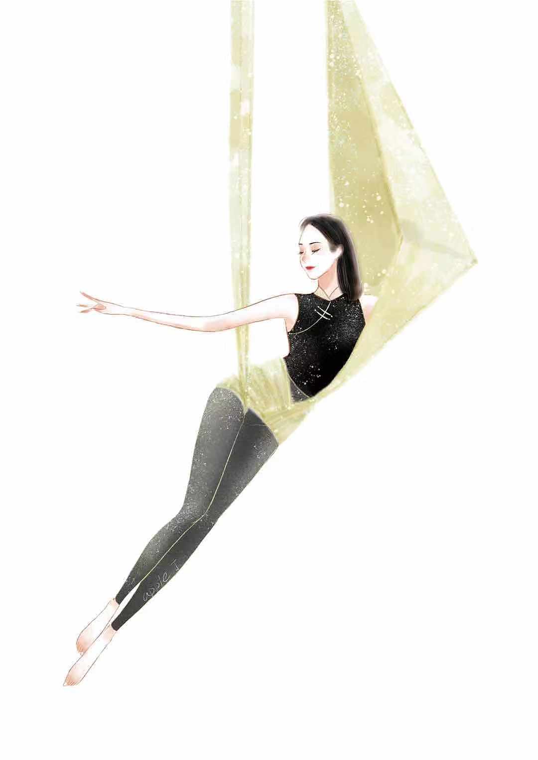 原创插画| 空中瑜伽 系粮6