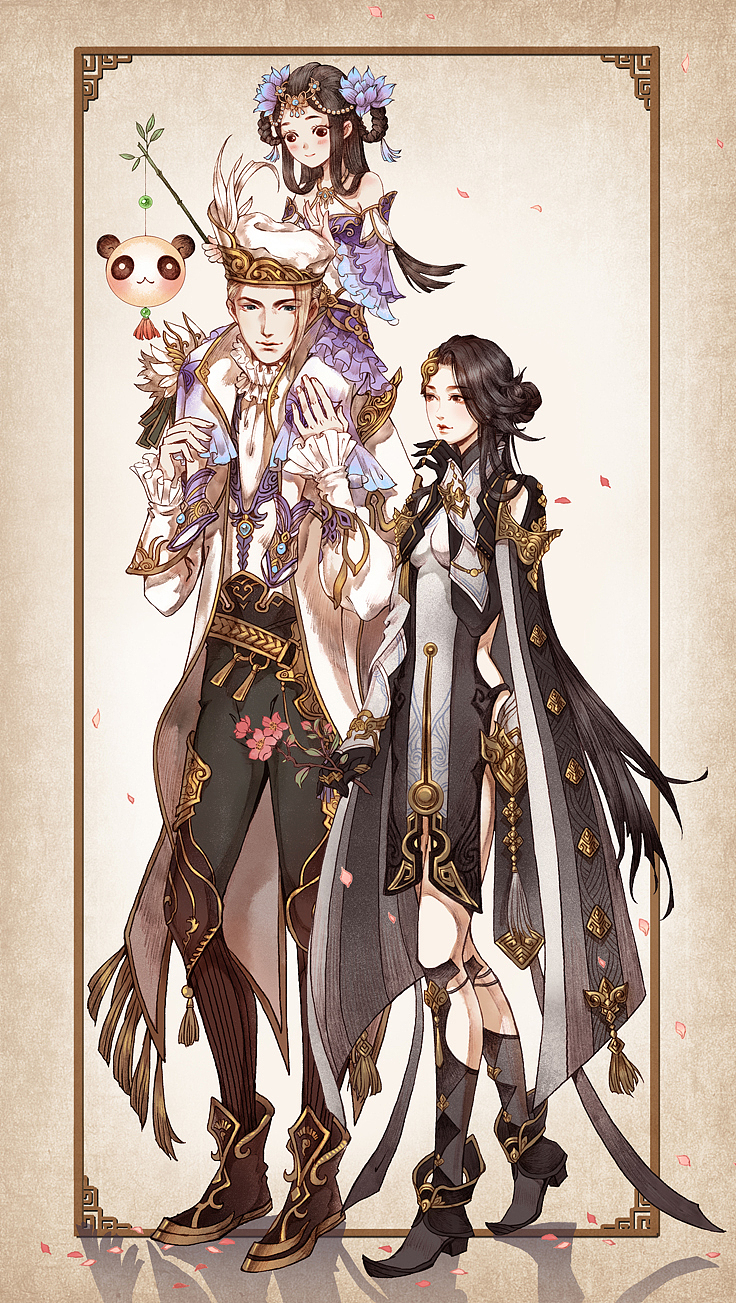 倩女幽魂六周年全家福（图ZNzczMzU4MTI=） - 商业插画 - 站酷设计师古戈力1原创素材 - 站酷ZCOOL