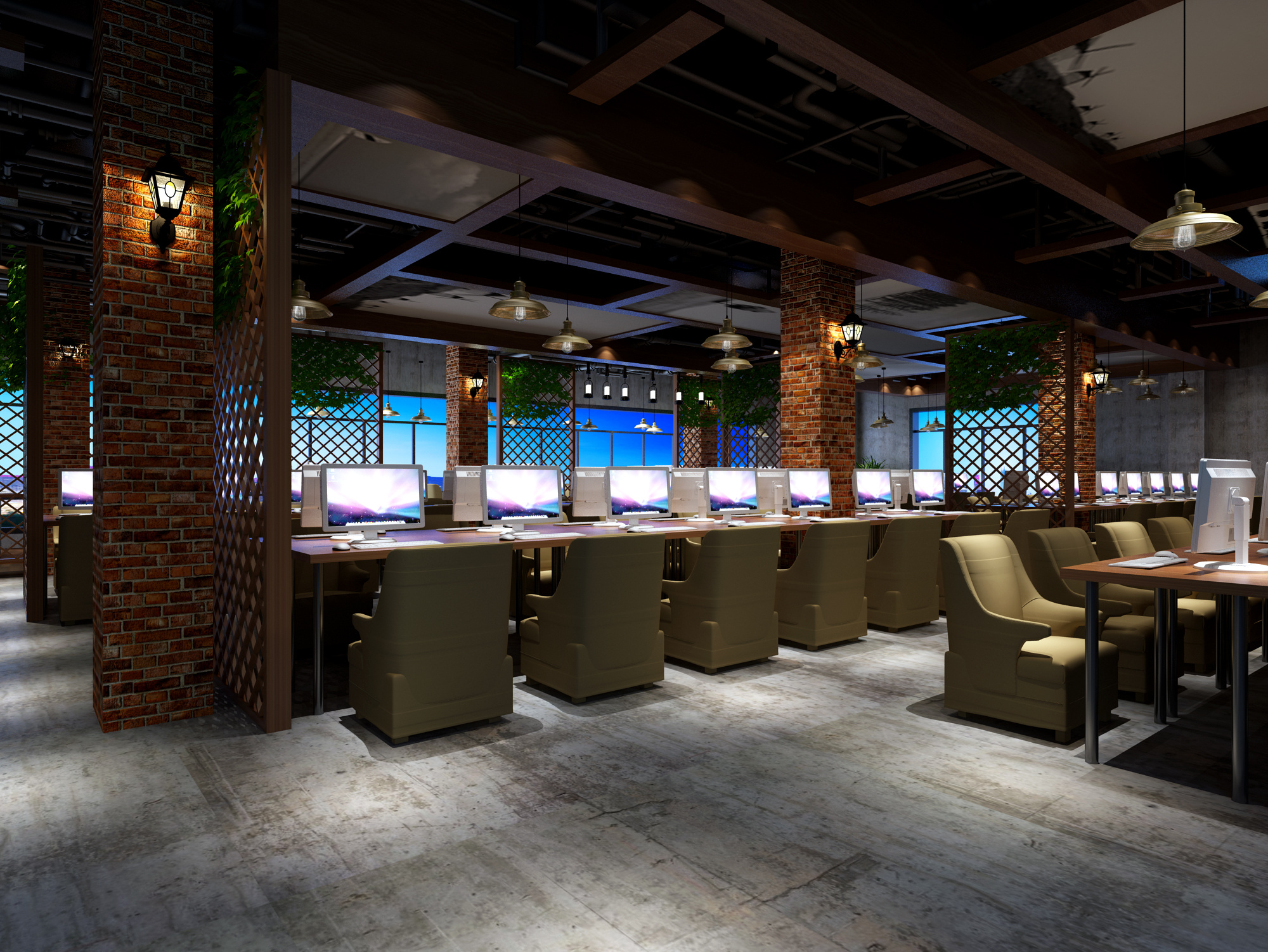 1992效果图-网吧效果图案例