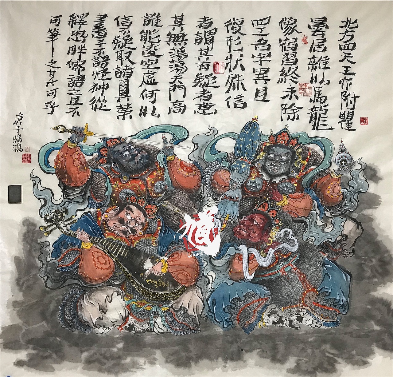四天王像（图ZMjA1OTQxOTM2） - 绘画 - 站酷设计师尹鸣鸿原创素材 - 站酷ZCOOL