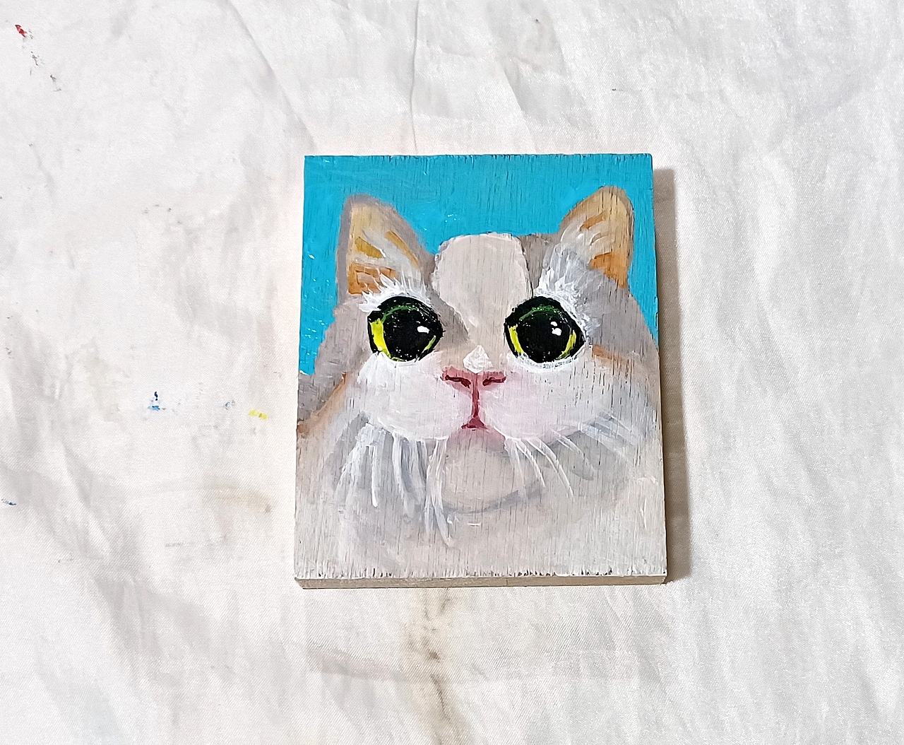 塑胶彩宠物木肖像.猫