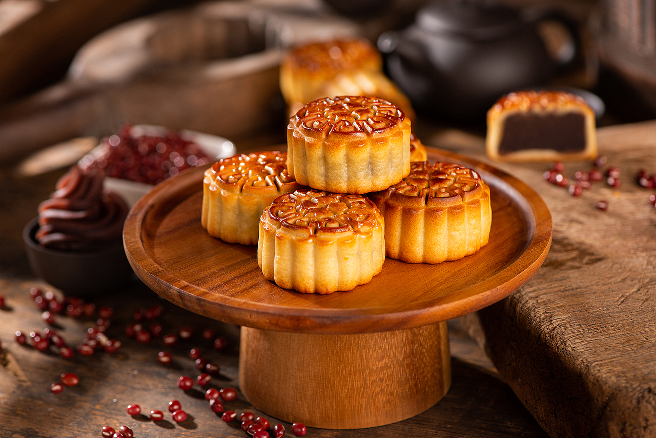 电商摄影：老上海利男居红豆沙月饼（图ZMjc1NzM4NTMy） - 美食摄影 - 站酷设计师映山视觉原创素材 - 站酷ZCOOL