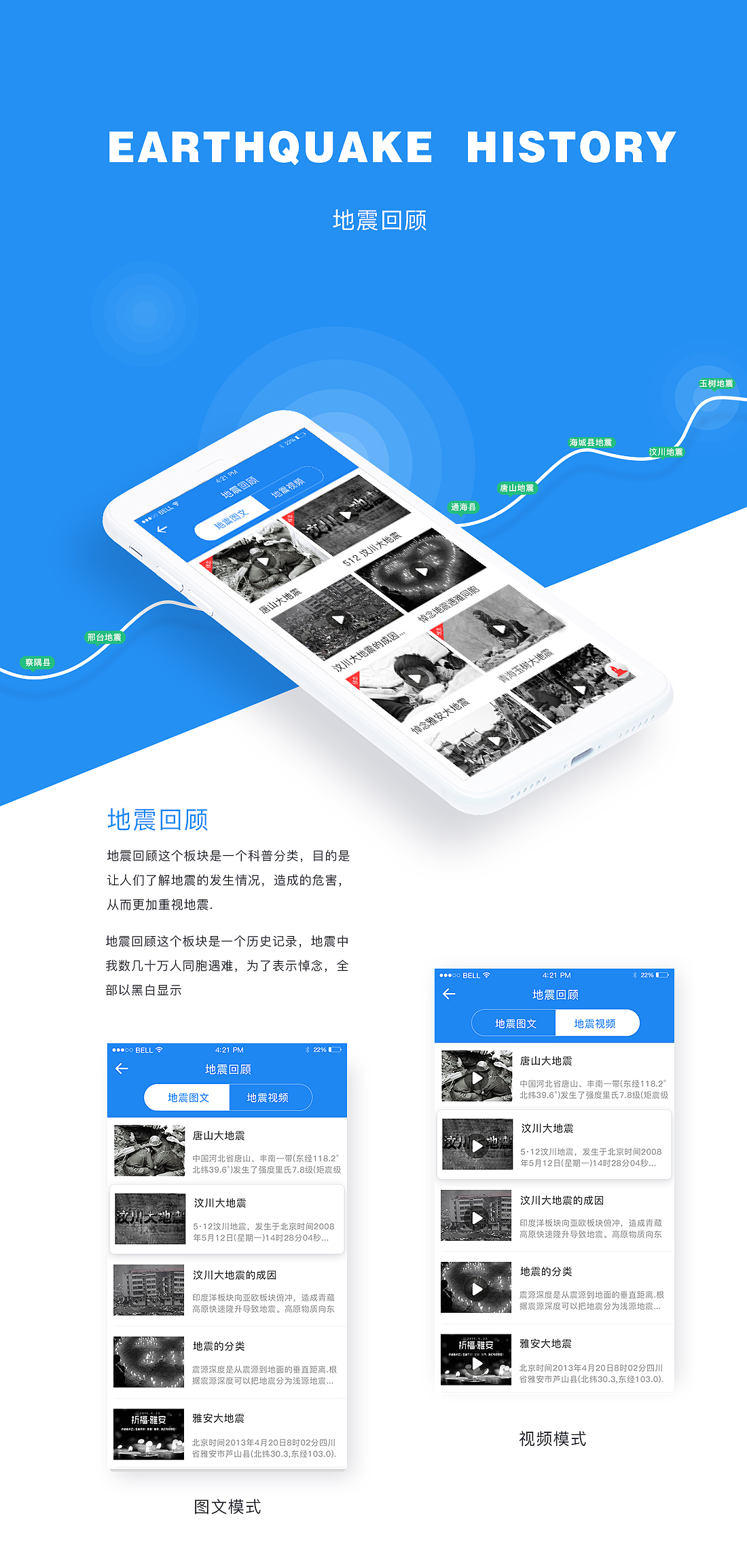 一款关于地震的APP-地震宝02（图ZODU5NTk4NjA=） - APP界面 - 站酷设计师飘摇天使原创素材 - 站酷ZCOOL