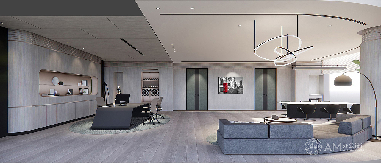 AM设计 | 内蒙古东源集团办公楼五层董事长办公室设计