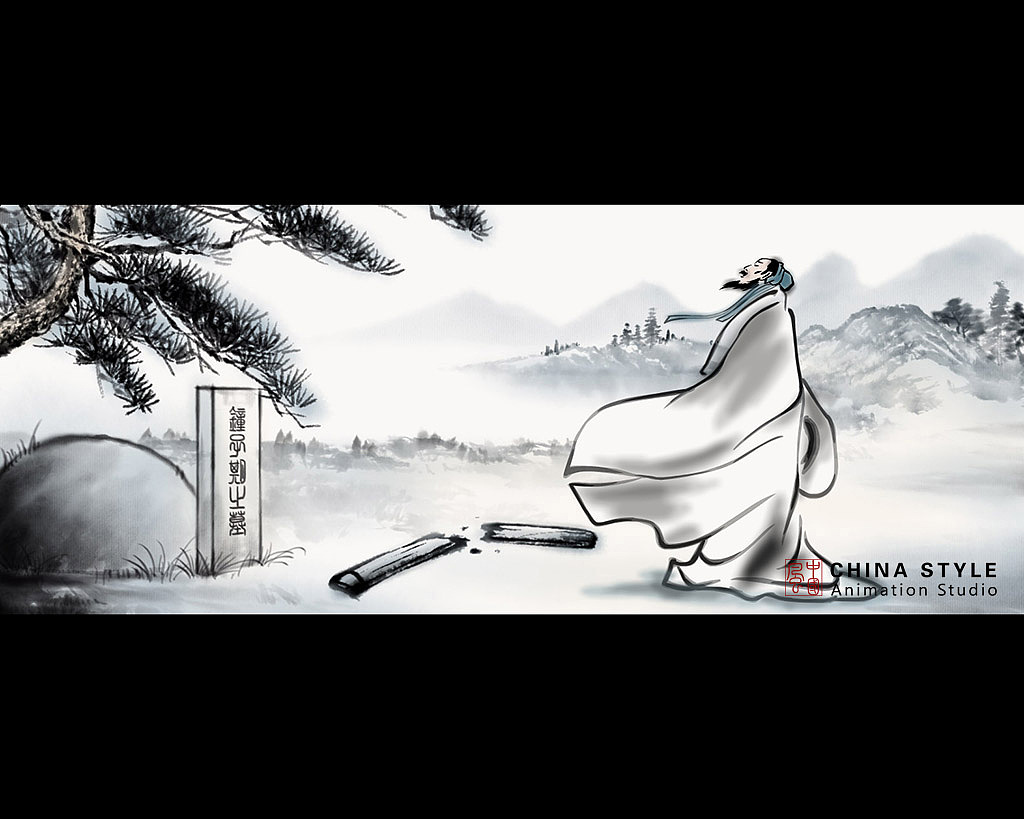 水墨动画-绝弦（图ZMjU5NDM3NTk2） - 动画片 - 站酷设计师中国风动画原创素材 - 站酷ZCOOL