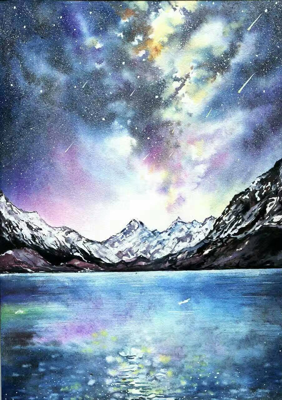 星空水彩