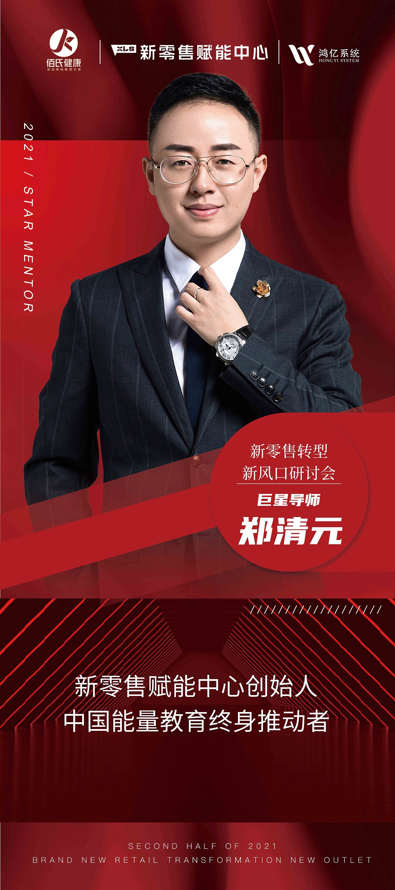 会议人物海报展架