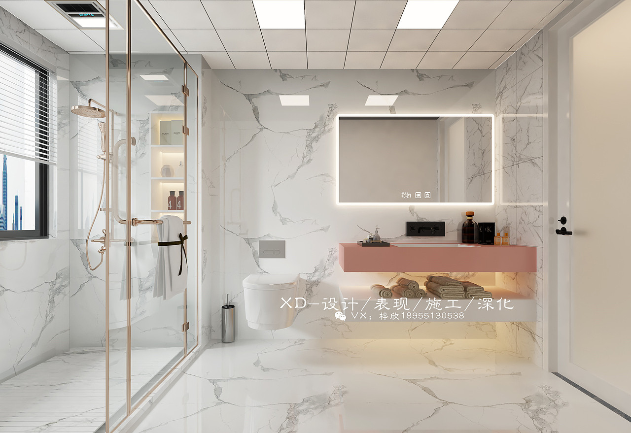 简约客厅，简美卧室，温柔豆沙粉点缀 家装效果图（图ZMjkyMjEyMzQ4） - 家装设计 - 站酷设计师徐梓欣原创素材 - 站酷ZCOOL