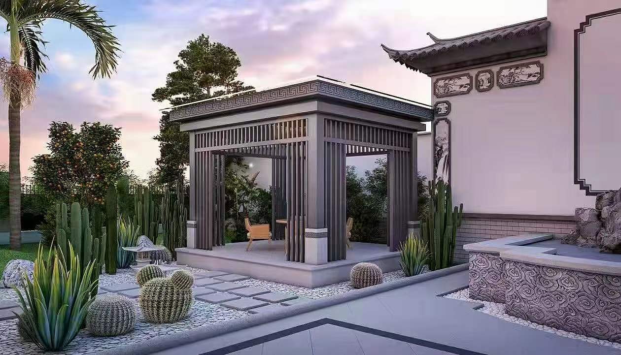 室外院子透视效果