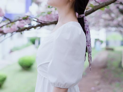 美女人像和樱花这么拍？