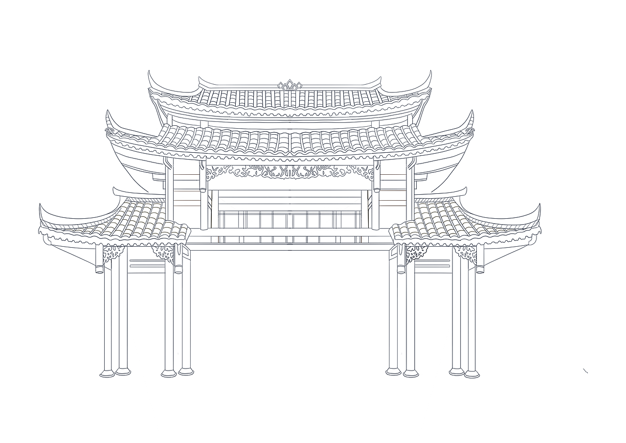 西江千户苗寨系列插画