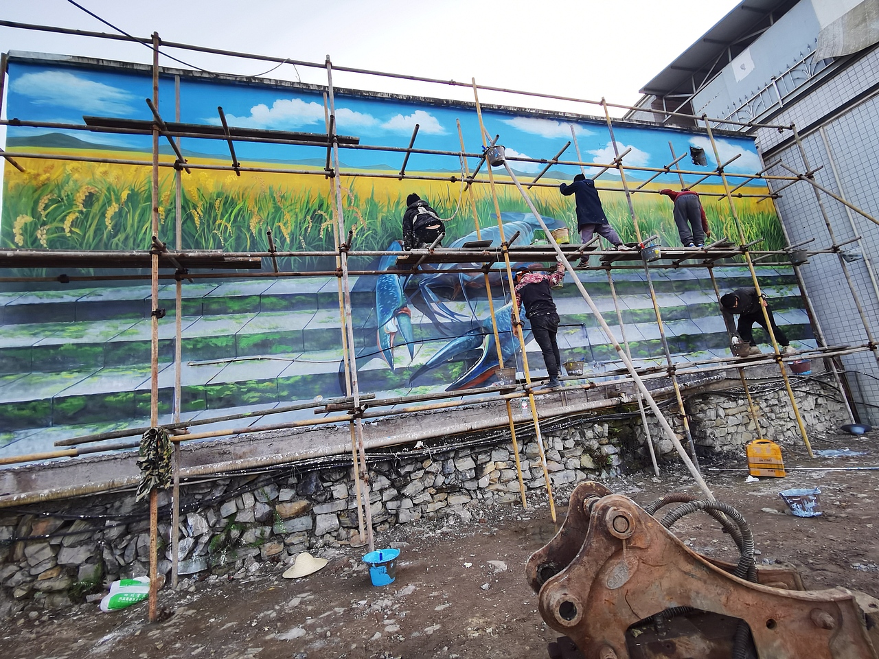 新农村墙绘,新农村壁画,乡村文化墙,农村墙绘