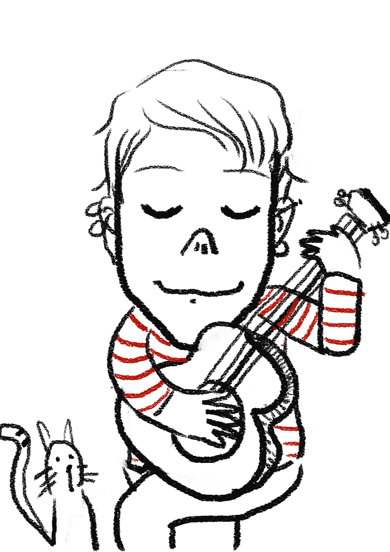 男朋友和他的猫（图ZODc1MDkzNjg=） - 创作习作 - 站酷设计师Elione原创素材 - 站酷ZCOOL