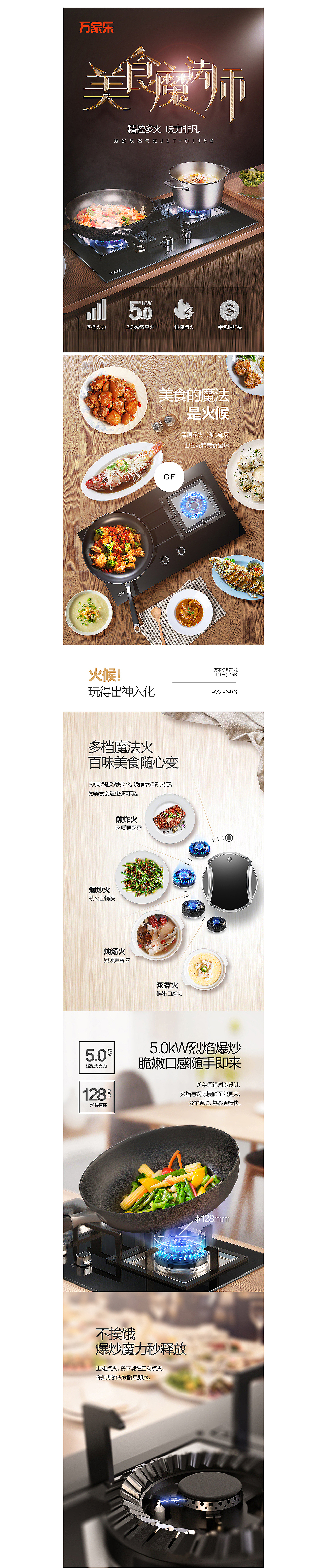 燃气灶详情页合集-2018