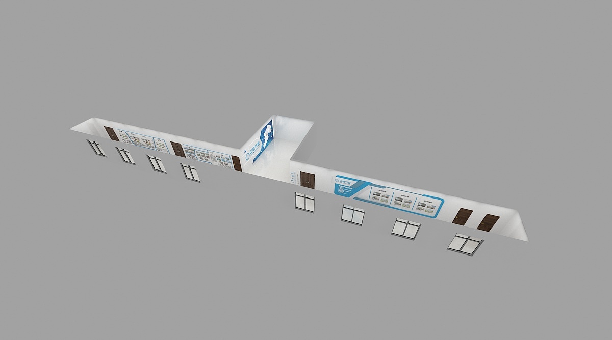 气象局大厅一楼墙体展示设计3D效果图（图ZMjE0NjQyNjM2） - 场景 - 站酷设计师3D设计师NG男原创素材 - 站酷ZCOOL